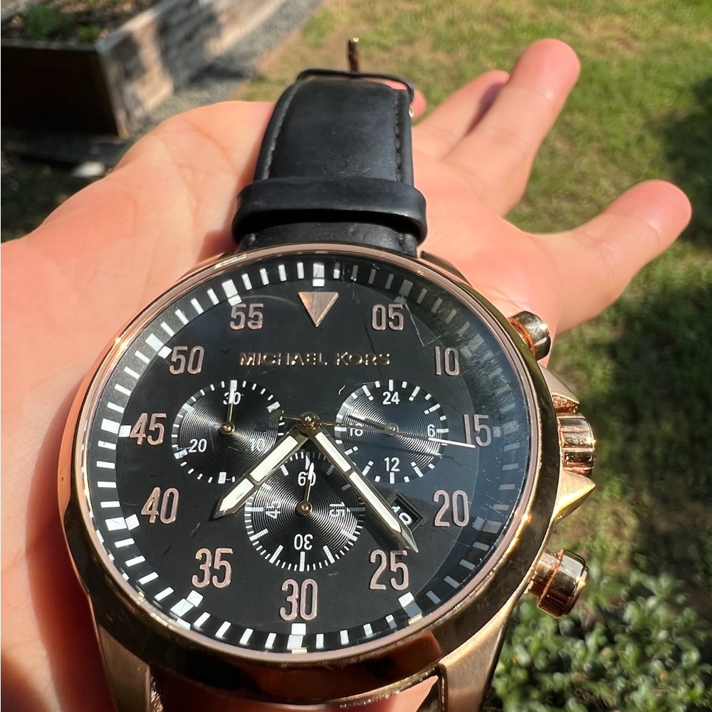 Michael Kors Black and Gold Watch